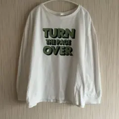 【RETRO GIRL】綿100％ メッセージプリント長袖カットソー サイズF