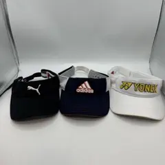 adidasサンバイザー　YONEXサンバイザー　PUMAサンバイザー　UV対策