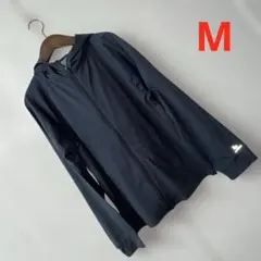 Mサイズメンズ反射プリント使いラグラン袖ストレッチパーカージャケットチャコール