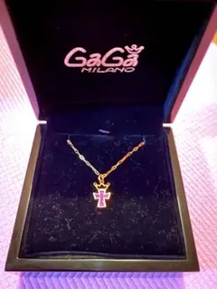 GaGa Milano クロスモチーフ K18ルビーネックレス【極美品】