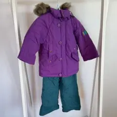 子ども用スキーウェア（紫・緑）