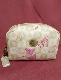 COACH ポーチ バタフライ柄