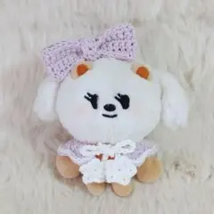 ぬい服 プルバトゥ 10cm バムグッ ケープ パープル 紫 リボン