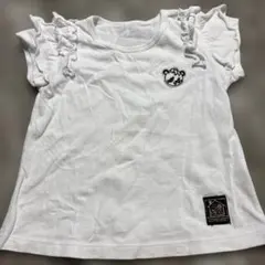 STORIES グラグラ　パンダ刺繍 フリルTシャツ ホワイト　90センチのサムネイル
