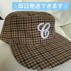 ⭐︎新品未使用⭐︎ 6CRAYON キャップ　シティボーイ　 ピルボックス　千鳥柄