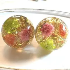 水中花 ナンバーボルト 2個セット ゴールド