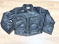 GERAMODA 黒 レザー ジャケット メンズ