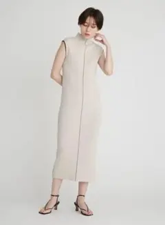 FRAYI.D ニットワンピース　ノースリーブ　ベージュ