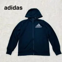 アディダス　プライム　フルジップパーカー　ブラック　裏毛　メンズ　Mサイズ