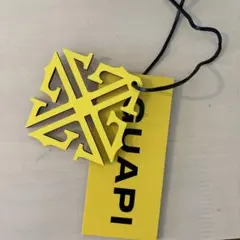 GUAPI 木製キーホルダー ネオンイエロー　タグ