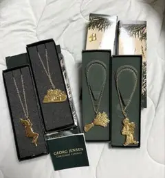 ジョージジェンセン クリスマスオーナメント　4個セット　ゴールド