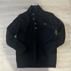 美品　BURBERRY BLACK LABEL バーバリー ニット　ハーフボタン