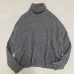 【美品】スピックアンドスパン　フォックスウール　ロングリブタートル