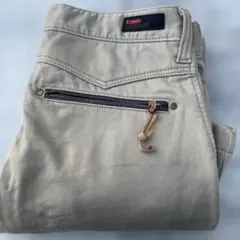 EDWIN グレー チノパン ジッパーポケット付き