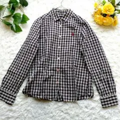 【EAST BOY イーストボーイ】【9号】長袖ブラウス　チェック柄シャツ