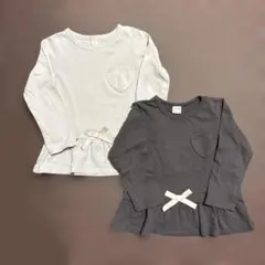petit main ハートポケット ロンT 100