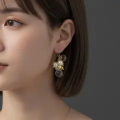 金具変更可能《no,K16》ハンドメイド 水滴 ピアス イヤリング ゴールド