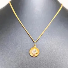 【美品】シャネル ココマーク ラインストーン ネックレス ラウンド ゴールドのサムネイル