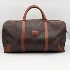 良品　CELINE セリーヌ　ボストンバッグ　ハンドバッグ　マカダム柄　PVC