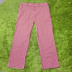 キャロウェイ　メンズ　赤チェックパンツ　3Lのサムネイル