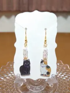 ฅ❤️ ねこ 猫 レジン 花 ピアス イヤリング 260628 - メルカリ