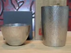 錫製 酒器 2点セット ぐい呑み タンブラー(小)