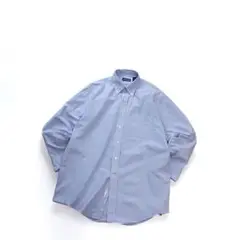 90s LANDS'END ランズエンド オックスフォード B.D シャツ