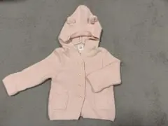 美品 baby GAP フード付き くま耳ニットカーディガン 80