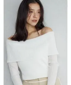 【FREE】LAGUNAMOON シアーオフショルニットプルオーバー