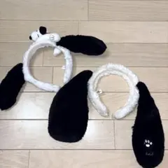 USJ 犬耳カチューシャ 白黒 スヌーピー 可愛い かわいい ユニバ