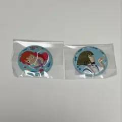 ジブリ 刺繍缶バッジ 崖の上のポニョ 千と千尋の神隠し ハク