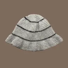 手編み帽子★クラッシャーハット　ハンドメイド