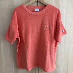 Champion パイル地 半袖Tシャツ コーラルピンク Lサイズのサムネイル