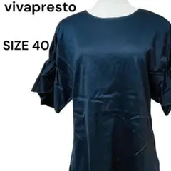 vivapresto ヴィヴァプレスト ギャザースリーブブラウス サイズ40