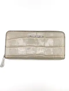 MICHAEL KORS クロコ調 ラウンドファスナー 長財布