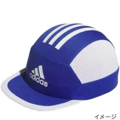 新品 アディダス サッカーキャップ ソフトキャップ 帽子 54-57 ブルー 青