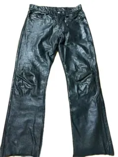 訳あり)ATLAS 本革レザー(牛革)ヴィンテージレザーパンツ