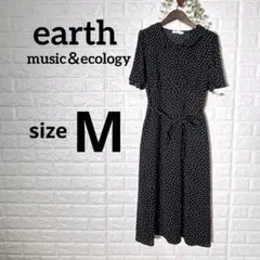 earth music&ecology ワンピース　ドット　総柄　Aライン