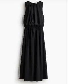 H&M ドローストリングディテールワンピース XS ブラックのサムネイル