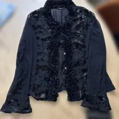 INGEBORG BOUTIQUE 五分袖 ブラウス ブラック M - メルカリ