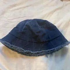 デニム　フリンジ　バケットハット