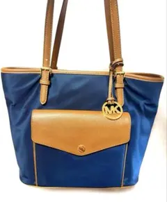 【美品】マイケルコース　トートバック　　　ネイビー　ブルー