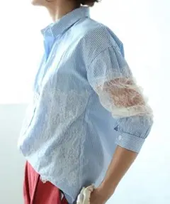 Sawa a la mode　ストライプシャツブラウス　¥5,900のサムネイル