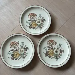 花柄皿 3枚セット　昭和レトロ