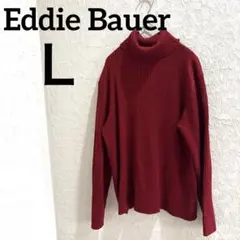 Eddie Bauer タートルネックセーター L ワインレッド