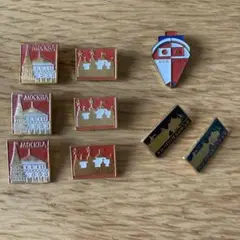 モスクワ建物デザインピンバッジセット