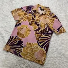 ETRO エトロ ポロシャツ 半袖 花柄 ボタニカル 総柄 Lサイズ コットンのサムネイル