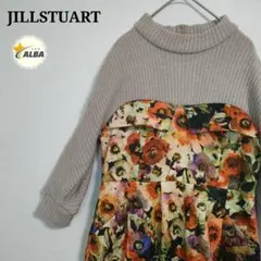 【美品】JILLSTUART　ジルスチュアート　ワンピース　ニット　花柄　M