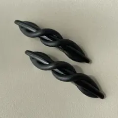【ヴィンテージ】ブラックツイストミニバレッタ2個セット