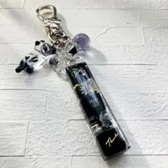 花BOX（5ボックス）ブラックチャーム名入れなしレジンキーホルダー